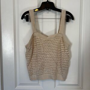 Universal Thread Cream Crochet Tank